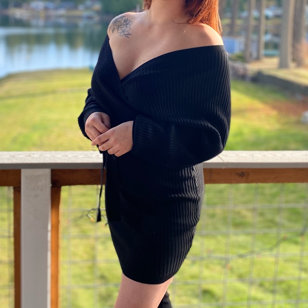 #14 Black Sweater Dress